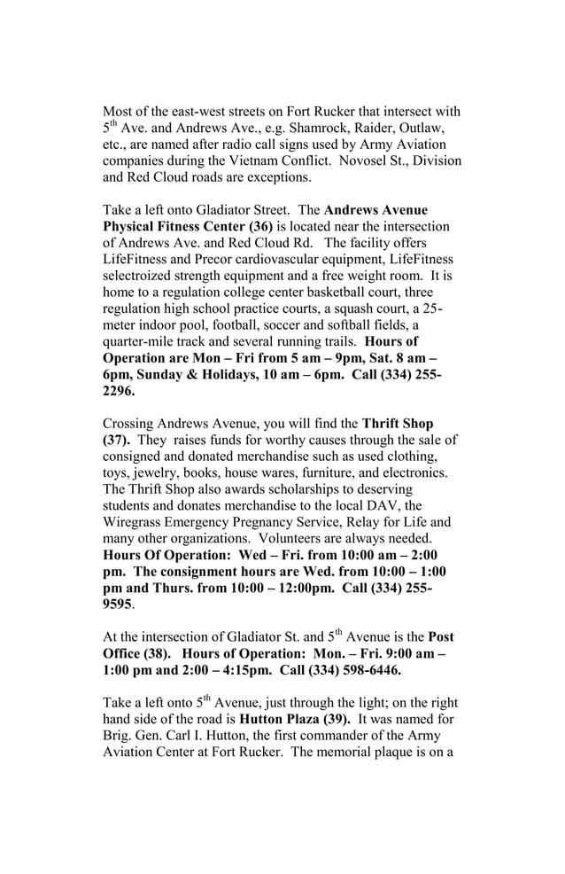 Fort rucker driving tour (2010)