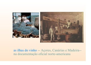 as ilhas do vinho -- Açores, Canárias e Madeira--
na documentação oficial norte-americana
 