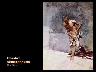 Hombre semidesnudo 32 x 23 cm 