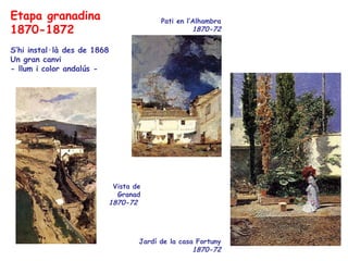 Etapa granadina                        Pati en l’Alhambra
1870-1872                                        1870-72


S’hi ...