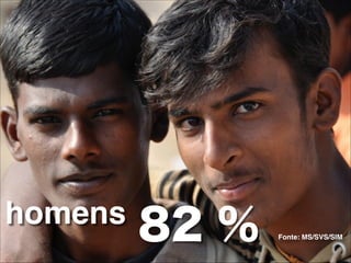 homens

82 %

Fonte: MS/SVS/SIM

 