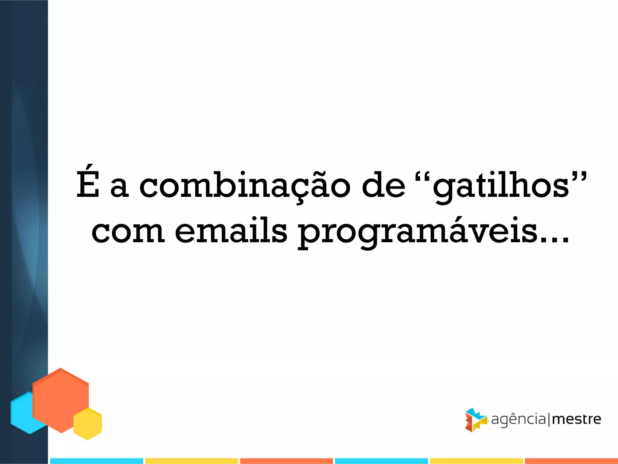 É a combinação de “gatilhos”
com emails programáveis...

 
