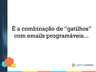 É a combinação de “gatilhos”
com emails programáveis...

 