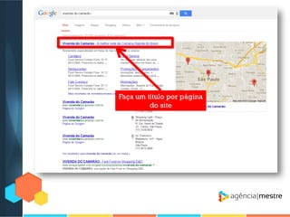Faça um título por página
do site

 
