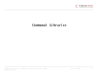 Communal Libraries 