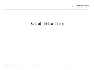 Social Media Tools 