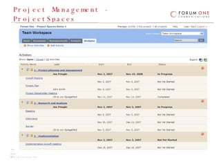 Project Management - ProjectSpaces 