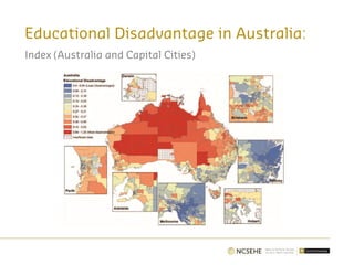 Educational Disadvantage in Australia:
Index (Australia and Capital Cities)
 