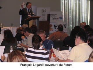 Fran çoi s Lagarde ouverture du Forum 