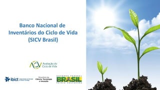 Slide	1 de	26
Banco	Nacional	de	
Inventários	do	Ciclo	de	Vida
(SICV	Brasil)
 