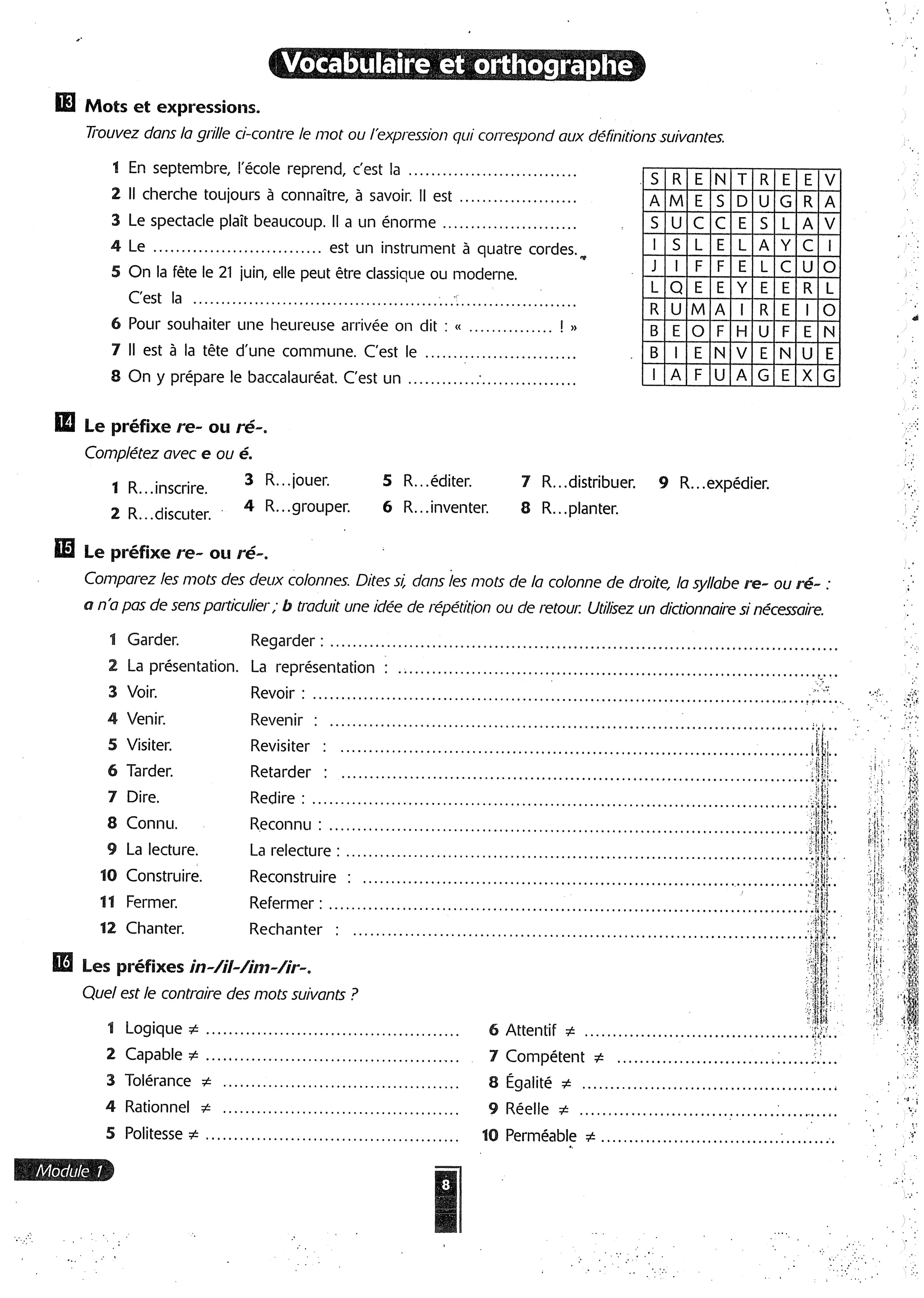 Forum cahier de exercises 2
