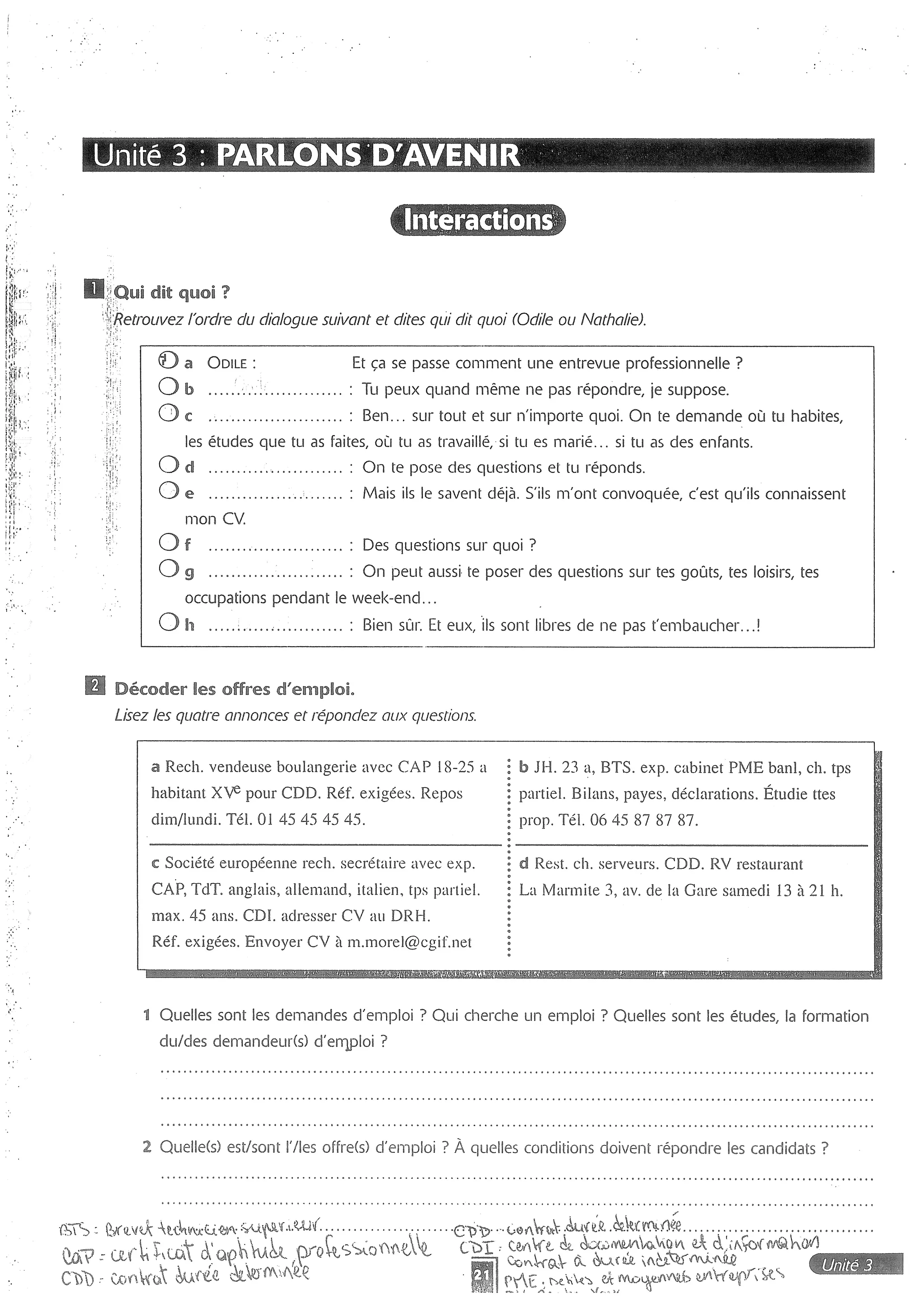 Forum cahier de exercises 2
