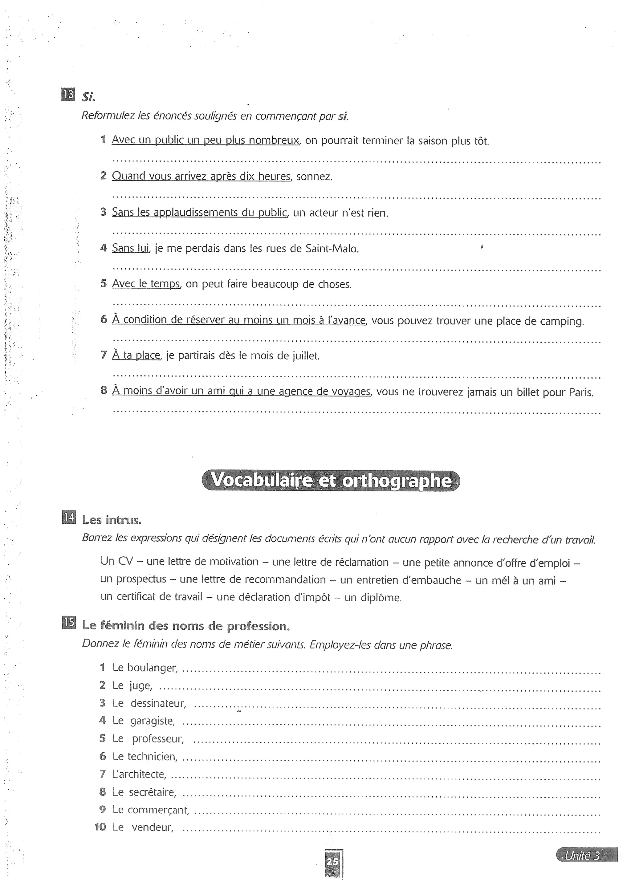 Forum cahier de exercises 2