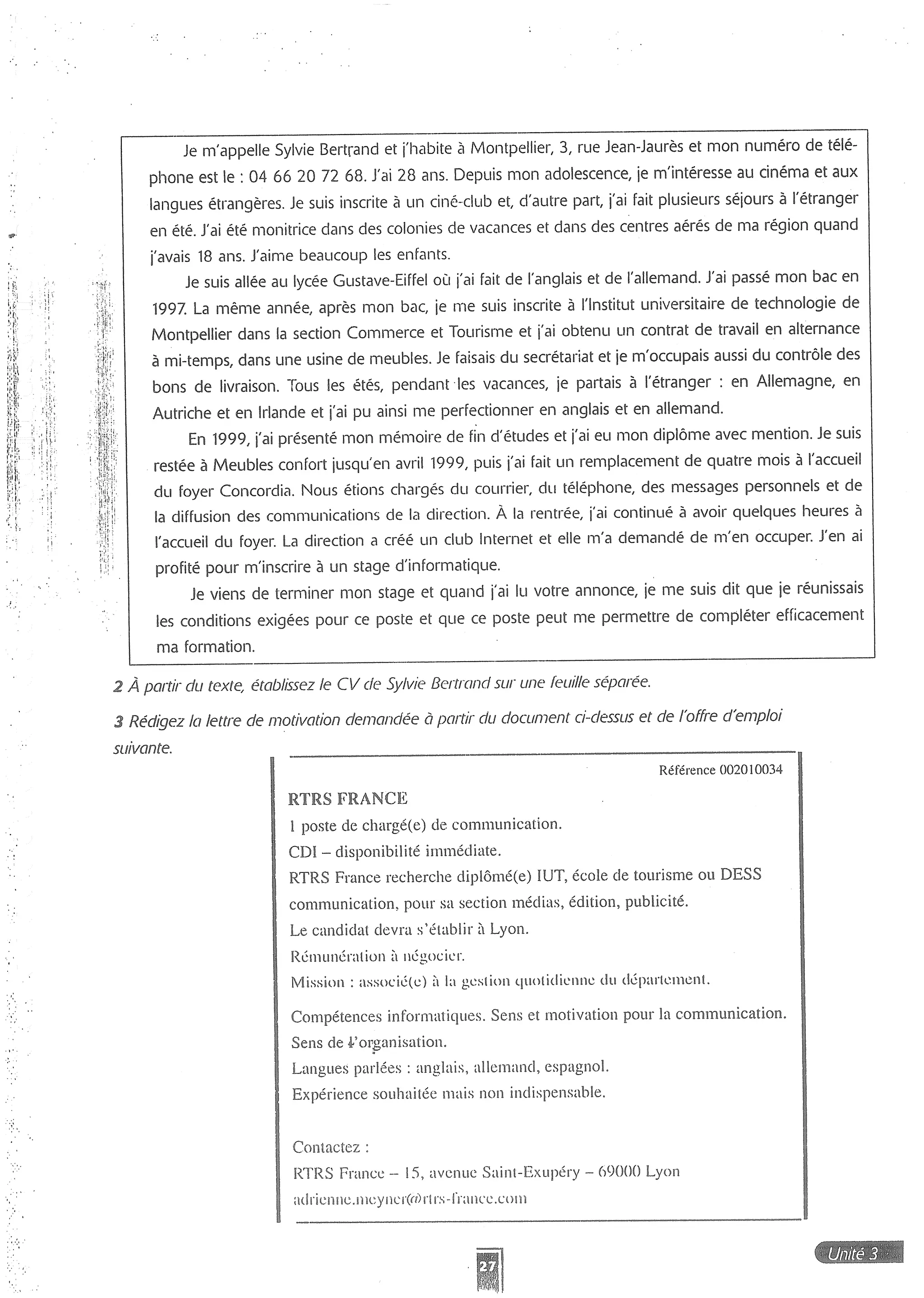 Forum cahier de exercises 2