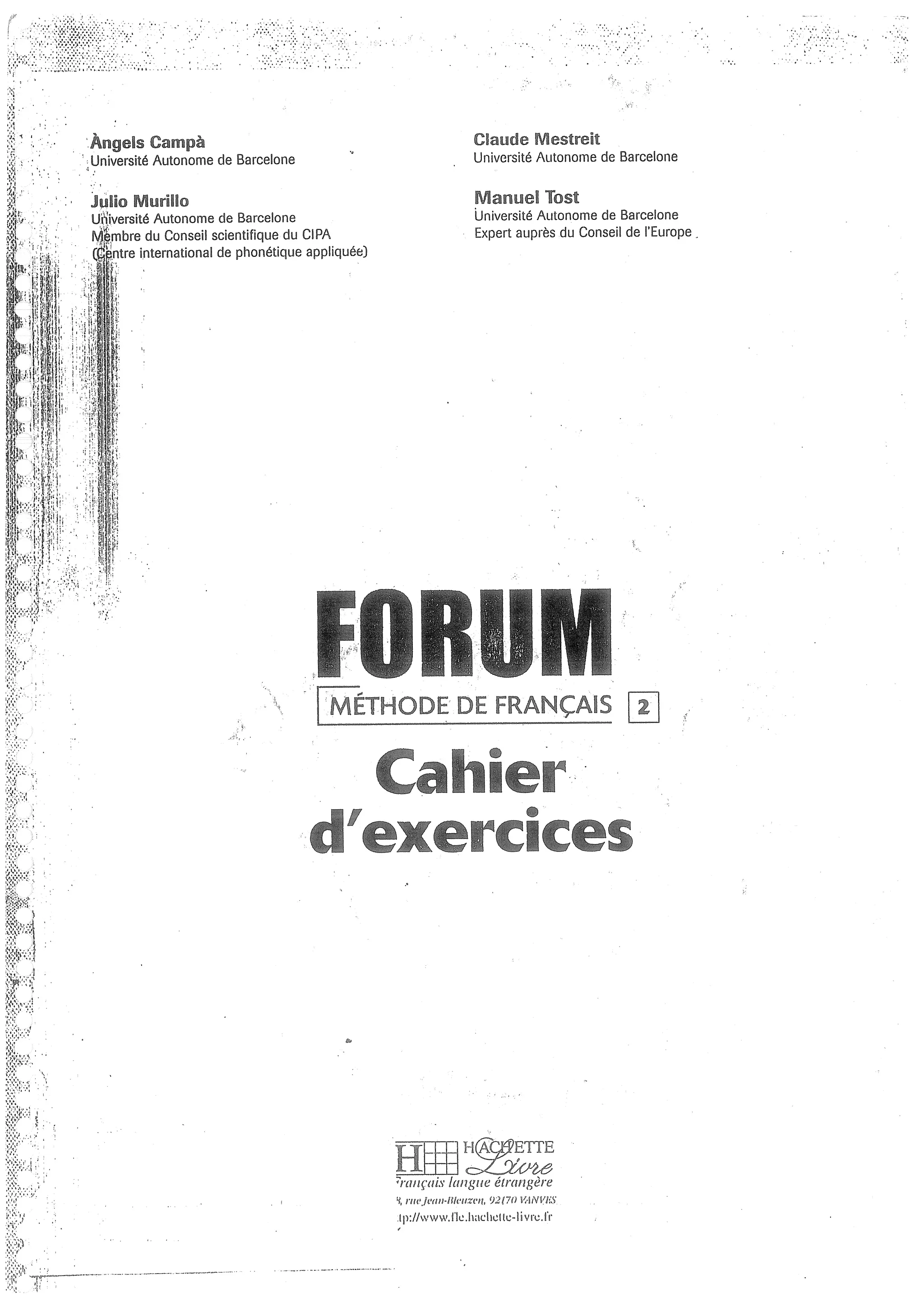 Forum cahier de exercises 2