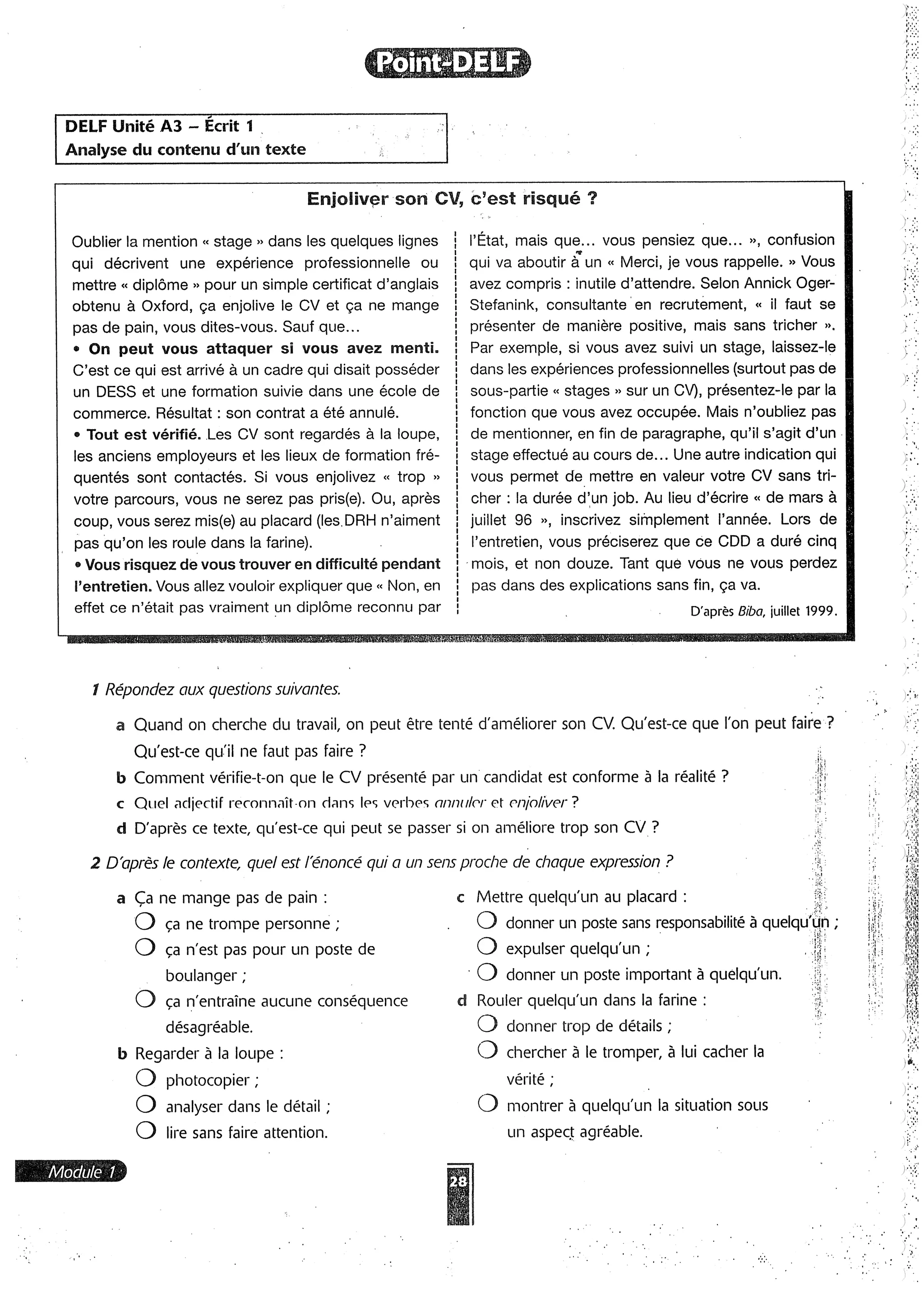 Forum cahier de exercises 2