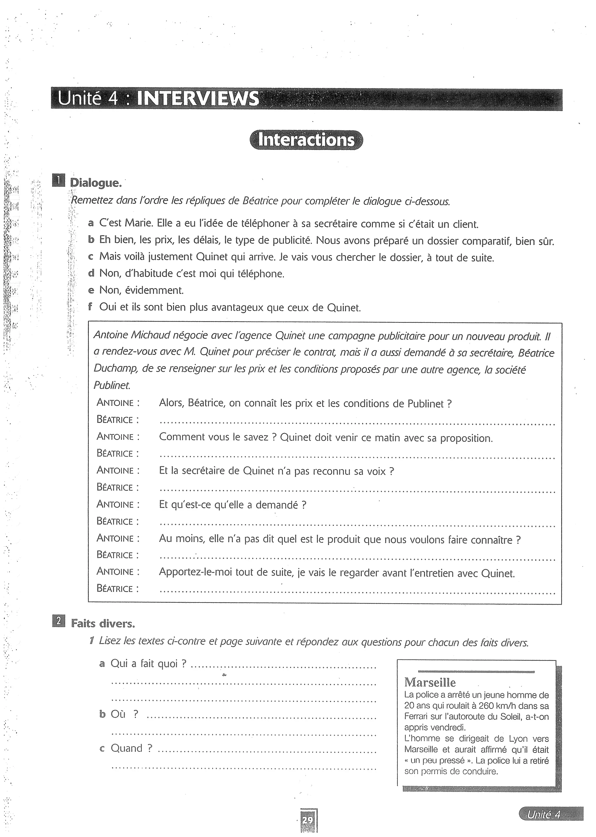 Forum cahier de exercises 2