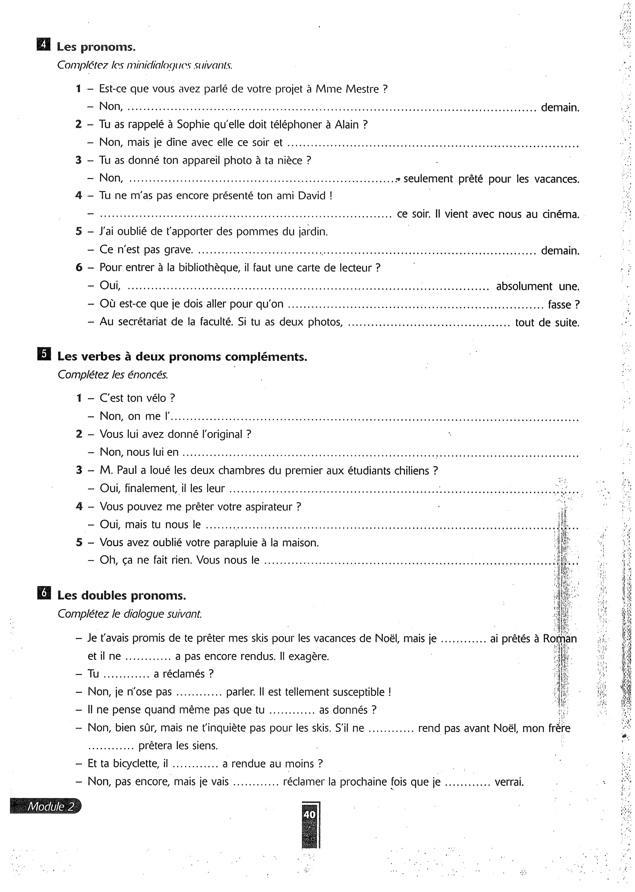 Forum cahier de exercises 2