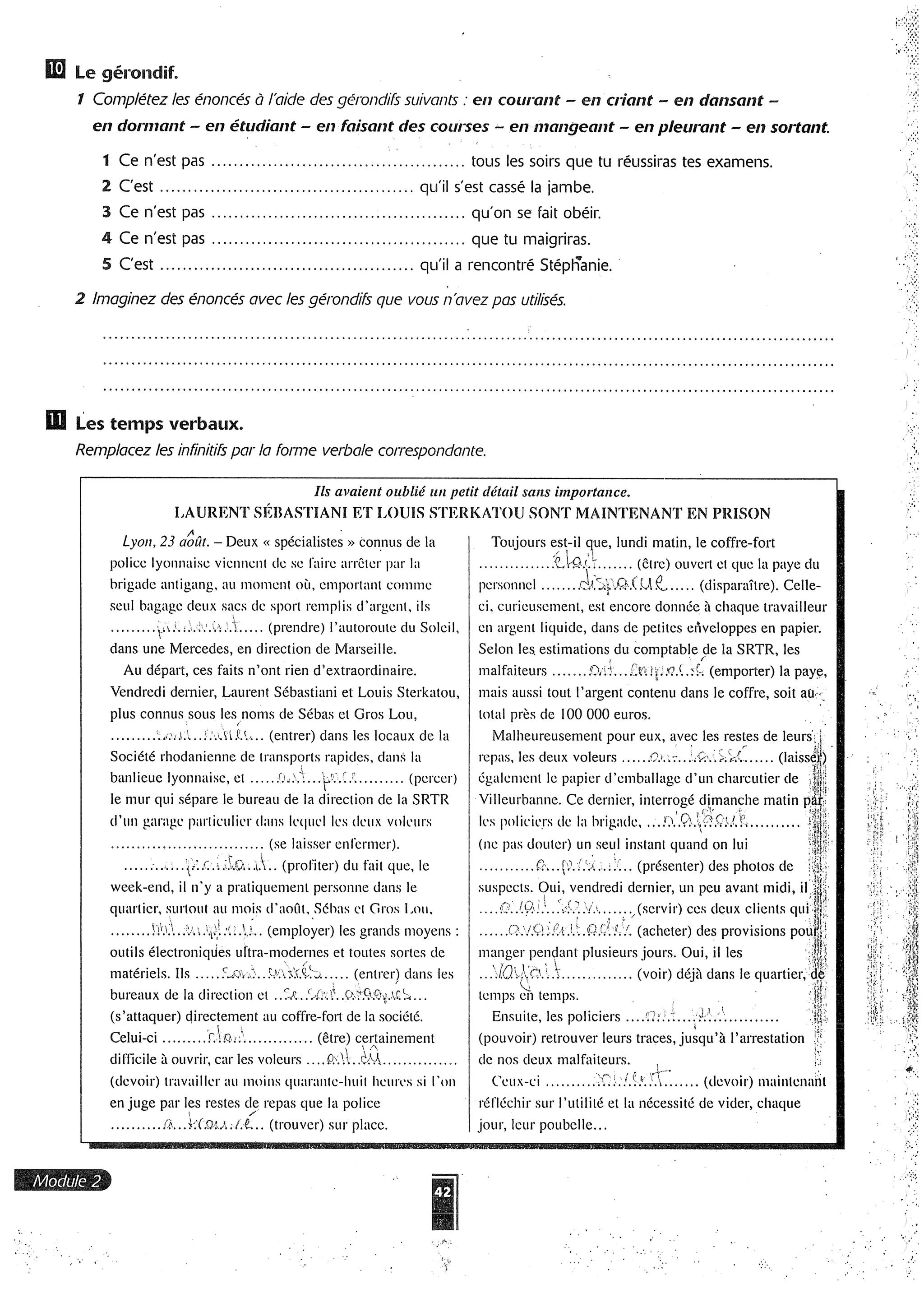 Forum cahier de exercises 2