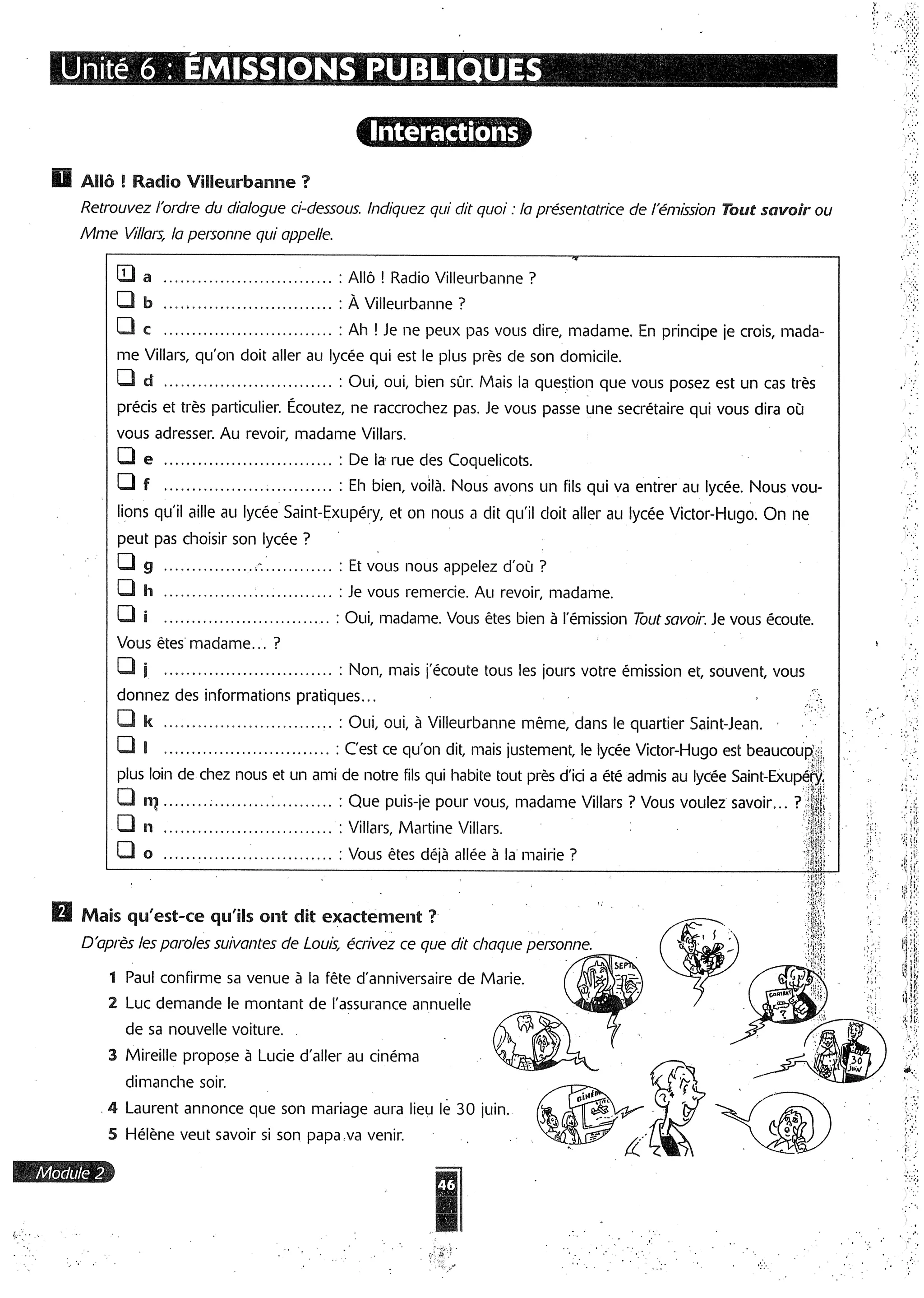 Forum cahier de exercises 2