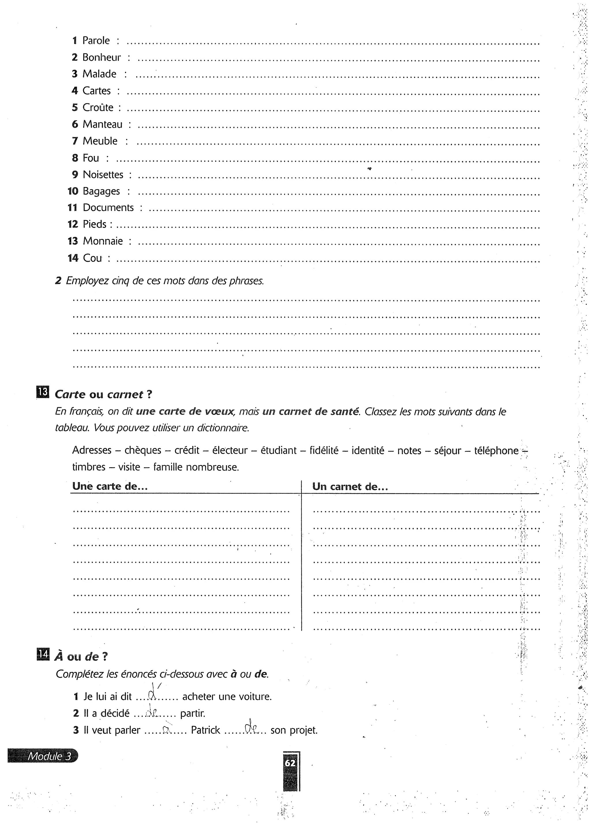 Forum cahier de exercises 2