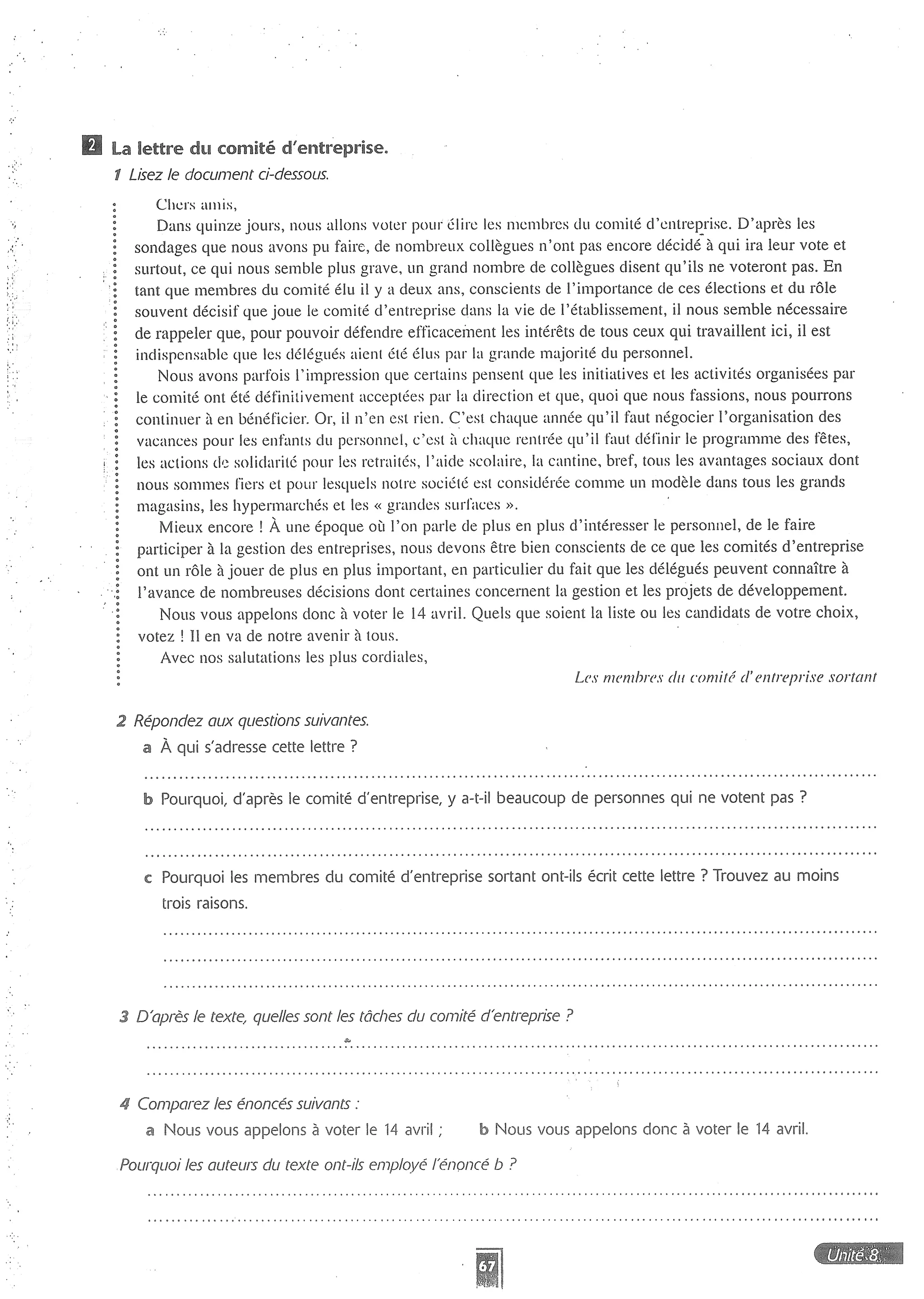 Forum cahier de exercises 2