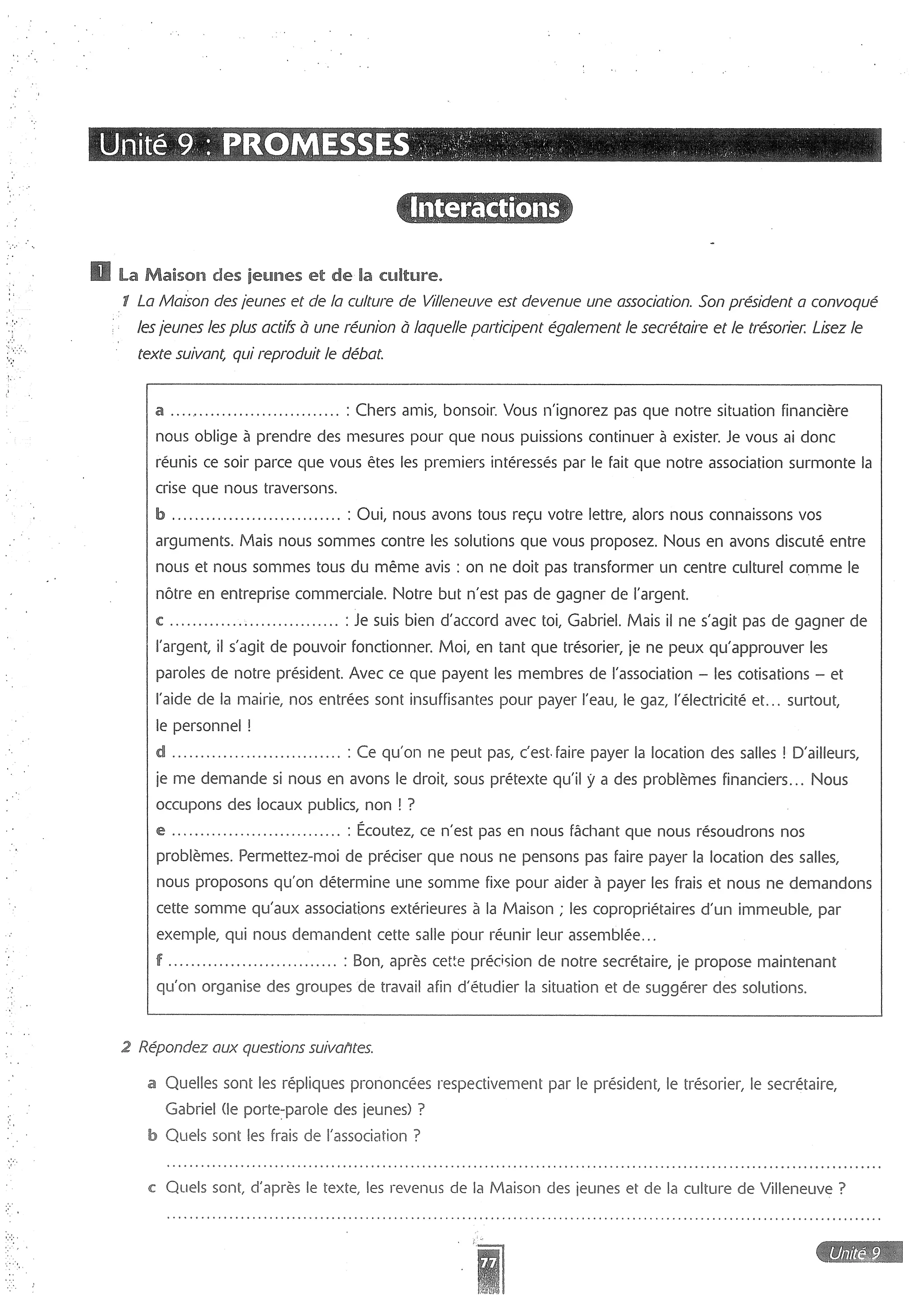 Forum cahier de exercises 2