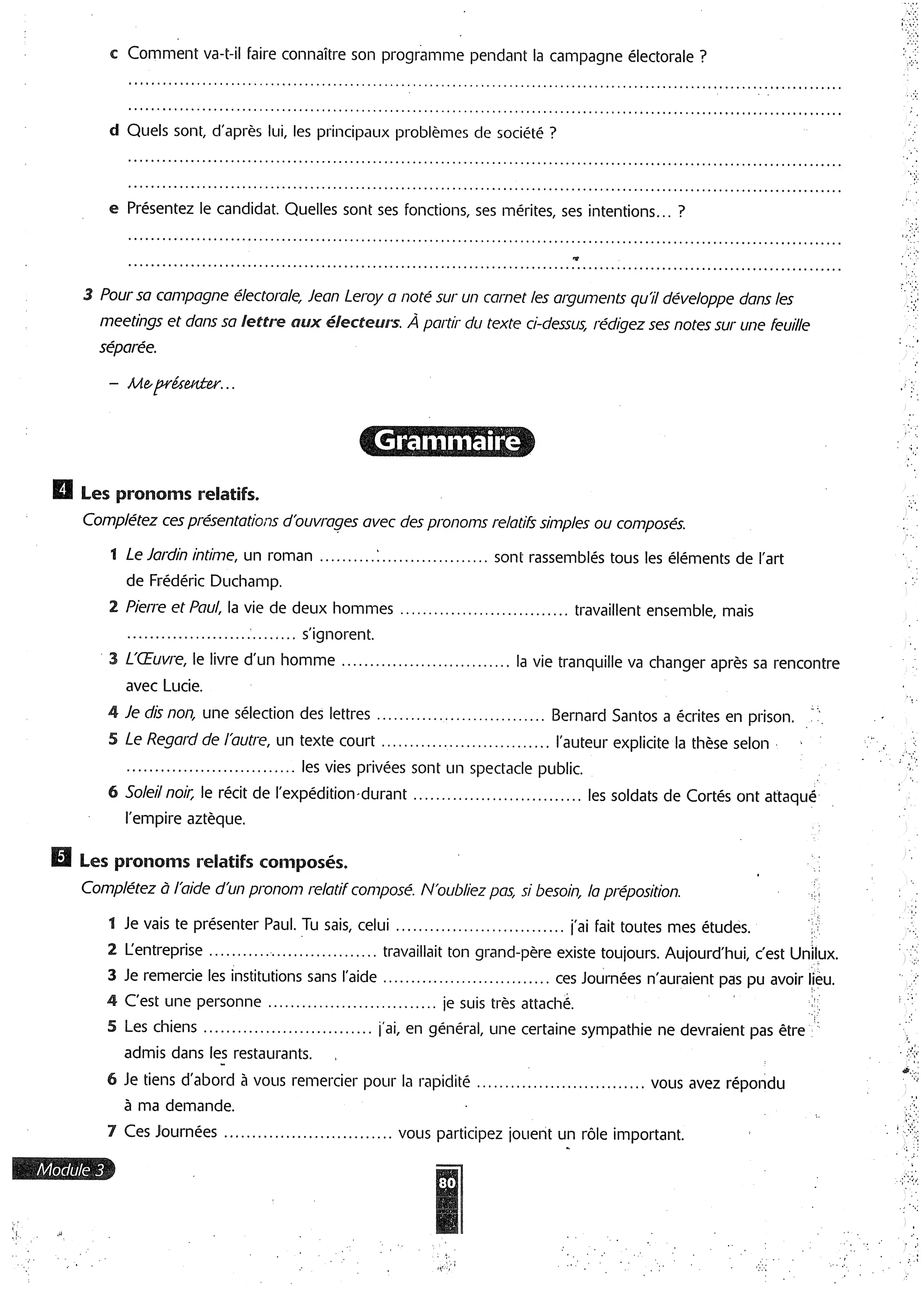 Forum cahier de exercises 2