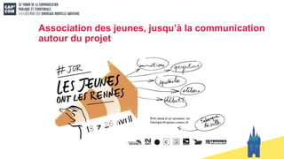 Association des jeunes, jusqu’à la communication
autour du projet
 