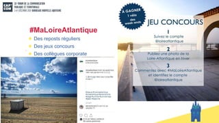 #MaLoireAtlantique
Des reposts réguliers
Des jeux concours
Des collègues corporate
 