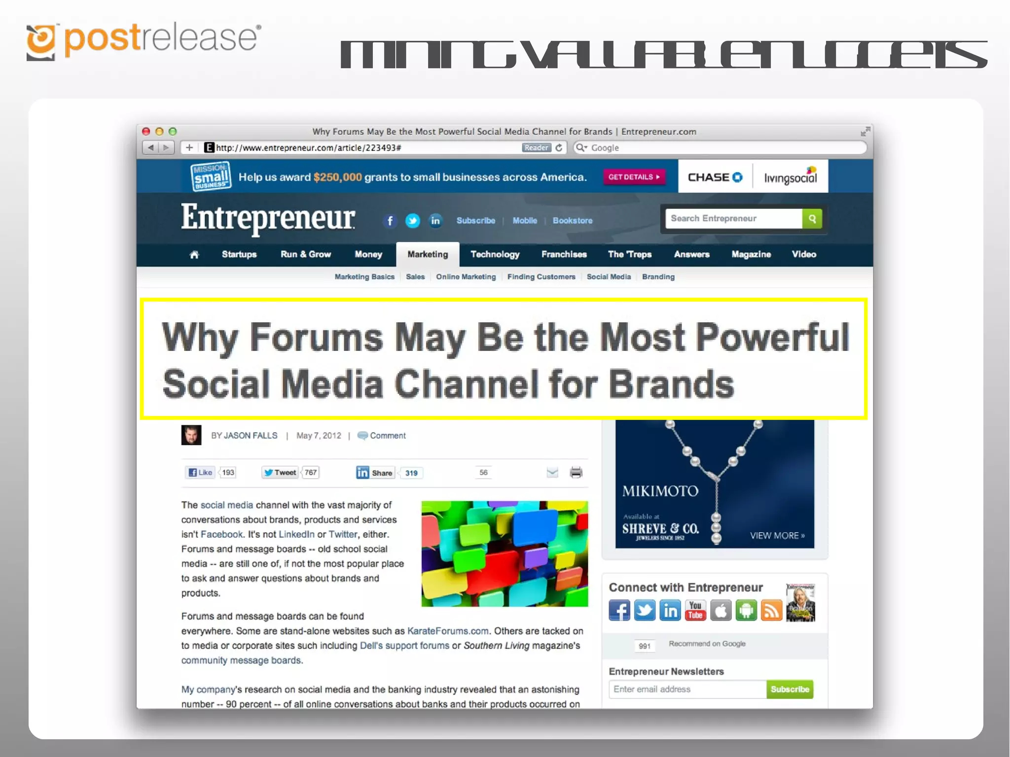 Mining valuable nuggets
 