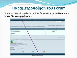 Forum creation arial