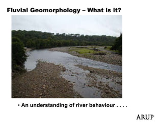 Fluvial Geomorphology – What is it?




   • An understanding of river behaviour . . . .
 