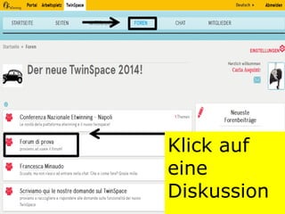 Klick auf
eine
Diskussion