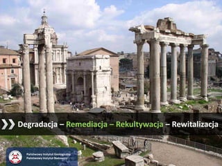 Degradacja – Remediacja – Rekultywacja – Rewitalizacja
Państwowy Instytut Geologiczny
Państwowy Instytut Badawczy
 