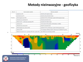 Metody nieinwazyjne - geofizyka
Państwowy Instytut Geologiczny
Państwowy Instytut Badawczy
 