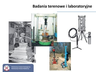 Badania terenowe i laboratoryjne
Państwowy Instytut Geologiczny
Państwowy Instytut Badawczy
 