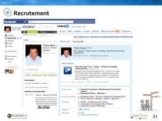 Innovation – Gestion des événementsPossibilité de partager à la volée des extraits de présentation en temps réel sur les réseaux sociaux