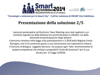 Smart City Exhibition 2014 Piano strategico delle città metropolitane fra innovazione tecnologica e cittadinanza attiva