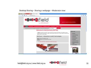 Desktop Sharing – Sharing a webpage – Moderator view 