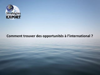 EXPORT

Comment trouver des opportunités à l’international ?

 