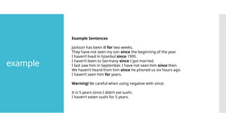 Since 2 Years Example for vs since presentation for students.pptx