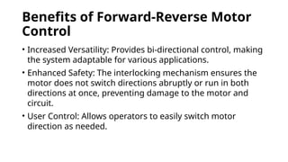 Forward-Reverse motor control basic electrical | PPTX