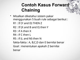 Metode Kecerdasan Buatan Forward Backward Chaining | PPTX