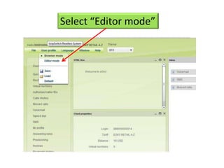 Select “Editor mode”
 