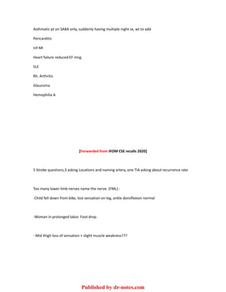 Ifom 1 Question Example IFOM CSE Recalls 2020 V1 PDF | PDF