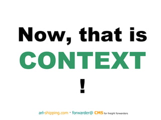 Now, that is  CONTEXT ! 