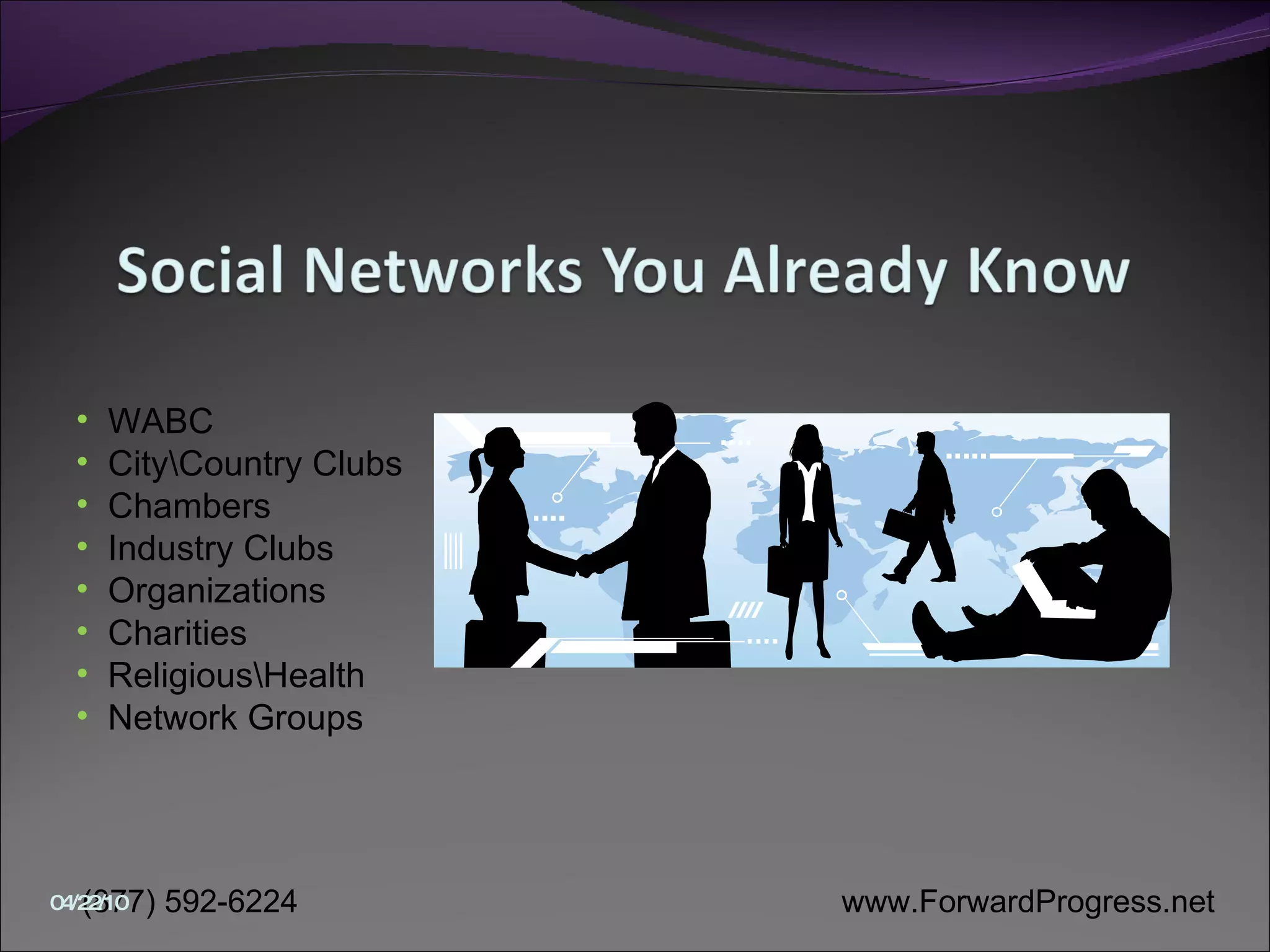 WABC City\Country Clubs  Chambers Industry Clubs Organizations Charities Religious\Health Network Groups 