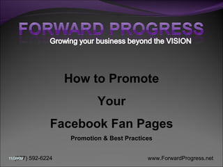How to Promote Your Facebook Fan Pages Promotion & Best Practices 
