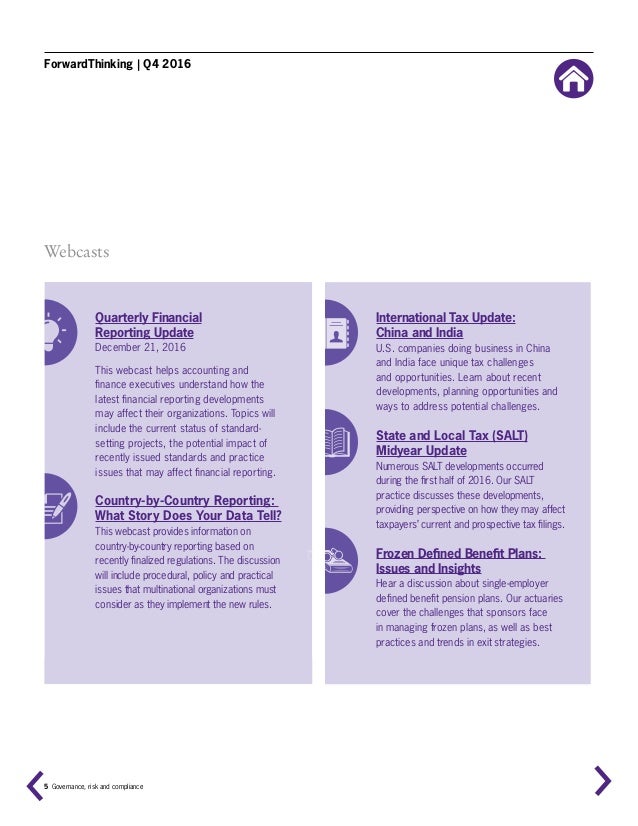 Forward thinking q42016